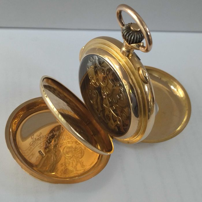 INVICTA Minute Repeater Half Hunter Pocket Watch, chronograph, 1911-