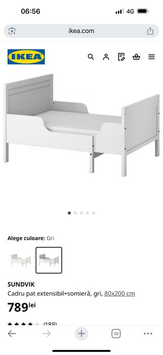 Vand pat extensibil cu saltea inclusa