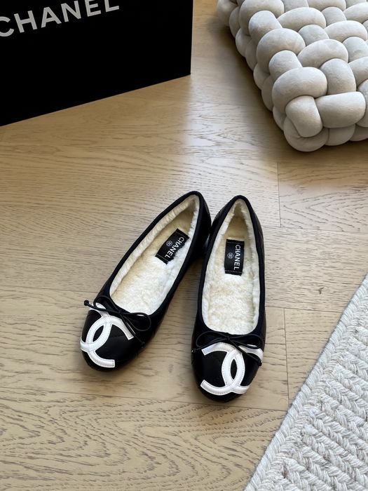 Balerini cu blana Chanel