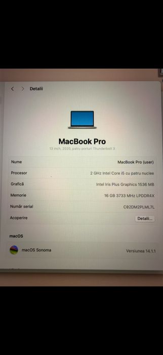 MacBook Pro 13 2020 cu mouse