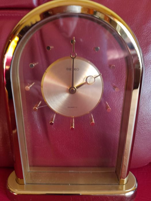 Ceas SEIKO de Birou, GOLD PLATED, elegant, lux