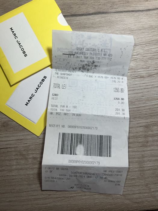 Geanta Marc Jacobs Snapshot argintie originala cu bon achizitie