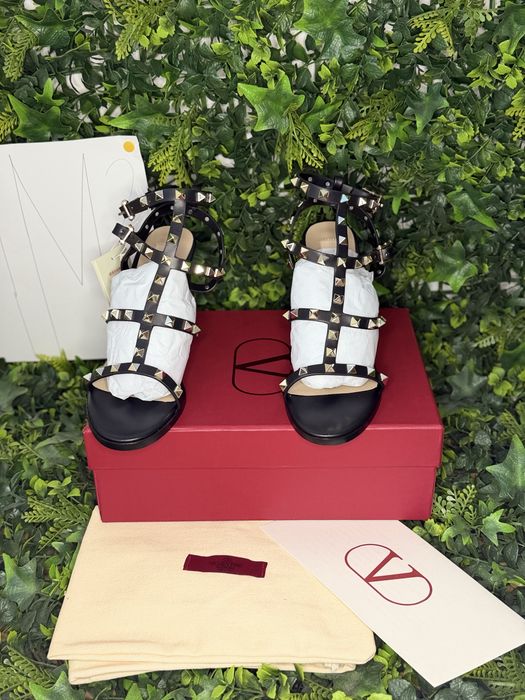 Pantofi/Tocuri Valentino Garavani Rockstud Ankle Strap Sandal 90 Mm