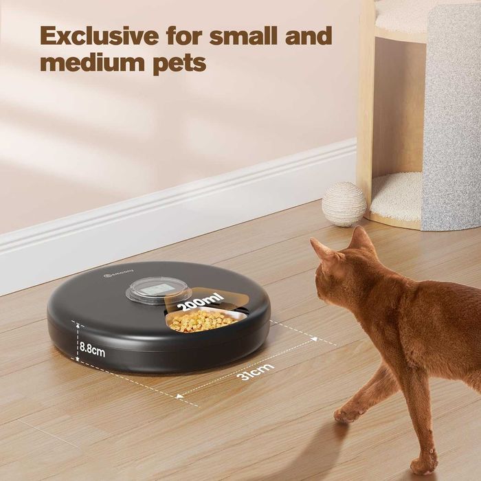 ЧИСТО НОВА BEMOONY F19L автоматична хранилка за животни...