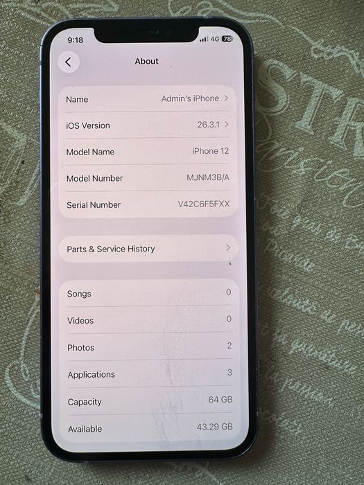 Iphone 12 ,64 gb liber retea