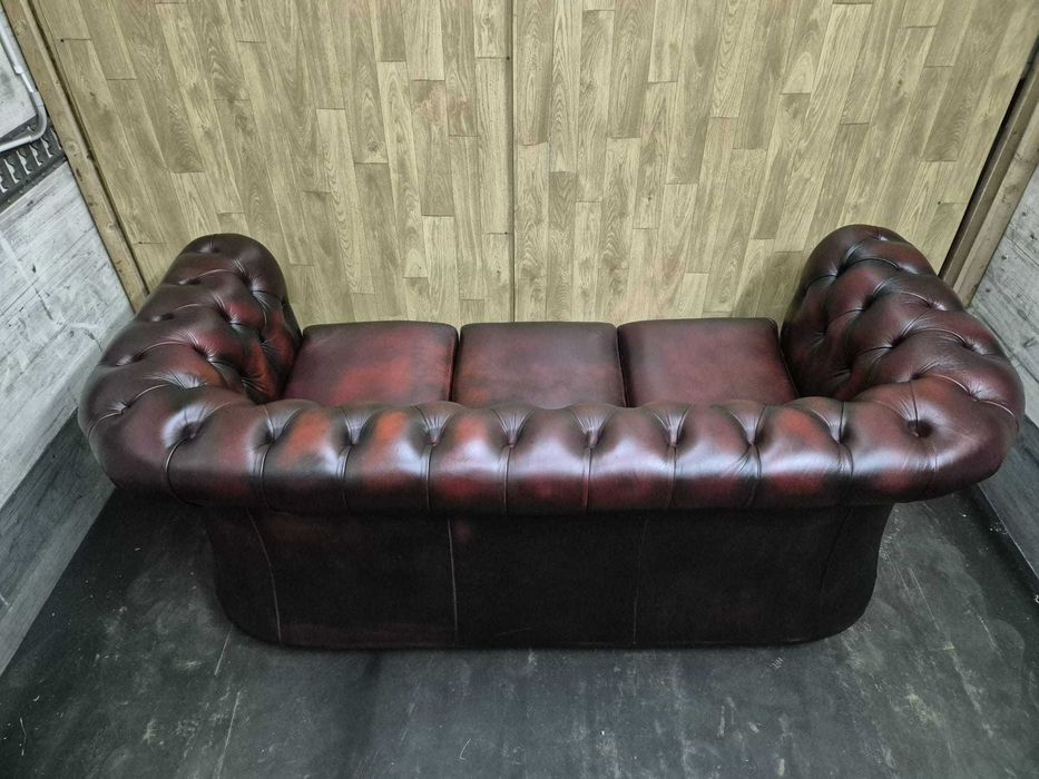 Chesterfield - canapea 3 locuri piele naturala