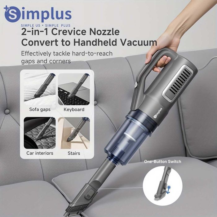 Прахосмукачка с Кабел 2 в 1 Simplus Ръчна и Вертикална, 16000PA, 400W!