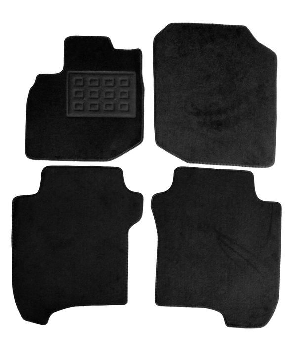 Set covorase auto mocheta Honda City 2007->, Negru, 4 buc