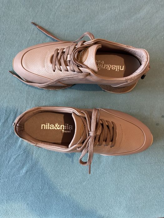 Маратонки естесвена кожа