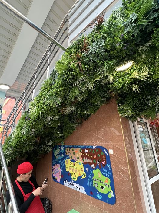 искусственные цветы на стену,  suniy gullar. Фитостена