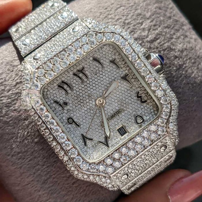 iced out mossinate watch