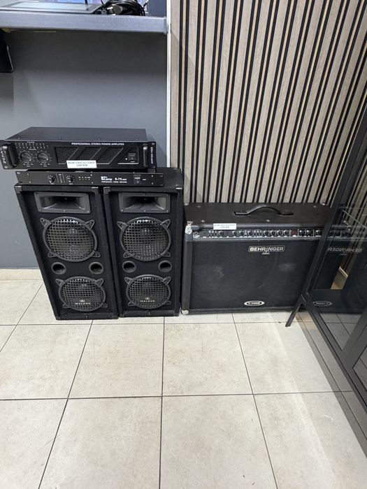Pachet Audio Profesional – 2 Boxe Malone + 2 Stații + Behringer