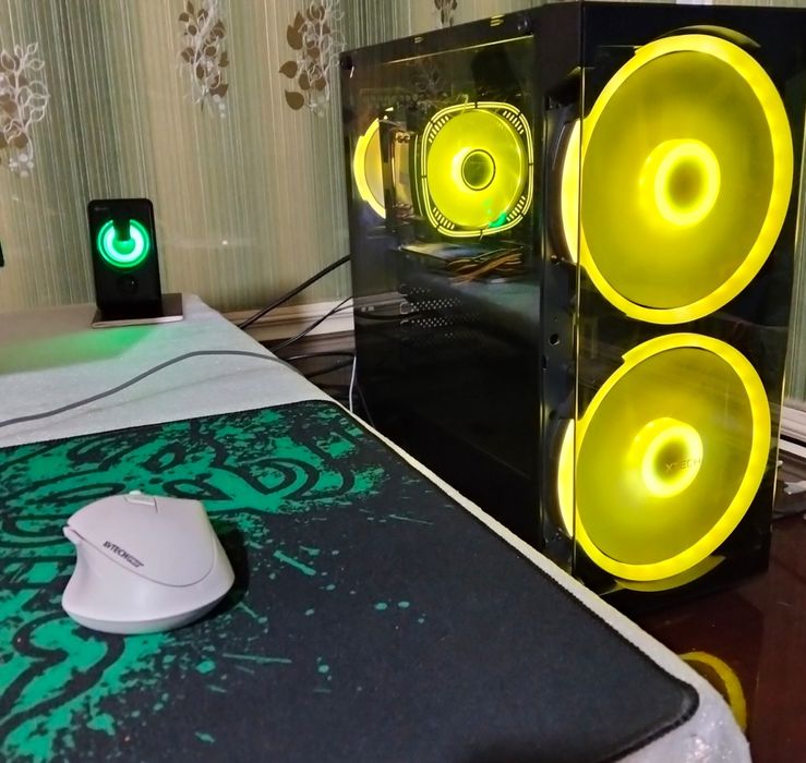 Gaming Pc 1660 Super Ozu 2x8 3200Mhz Manitor 27 Curved Pixel Ips M2