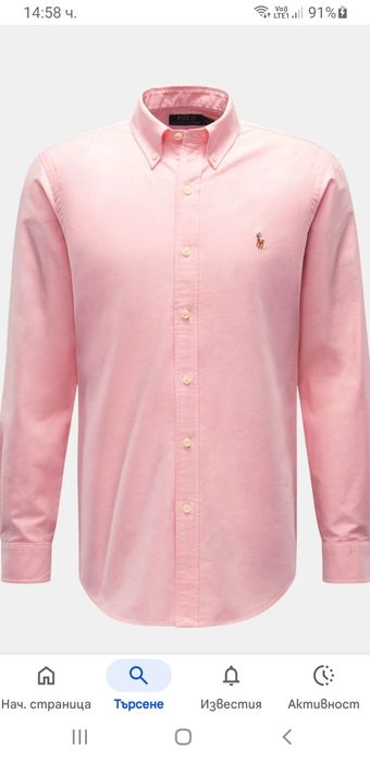 POLO Ralph Lauren Pique Cotton Slim Fit / M НОВО! ОРИГИНАЛ! Мъжка Риза