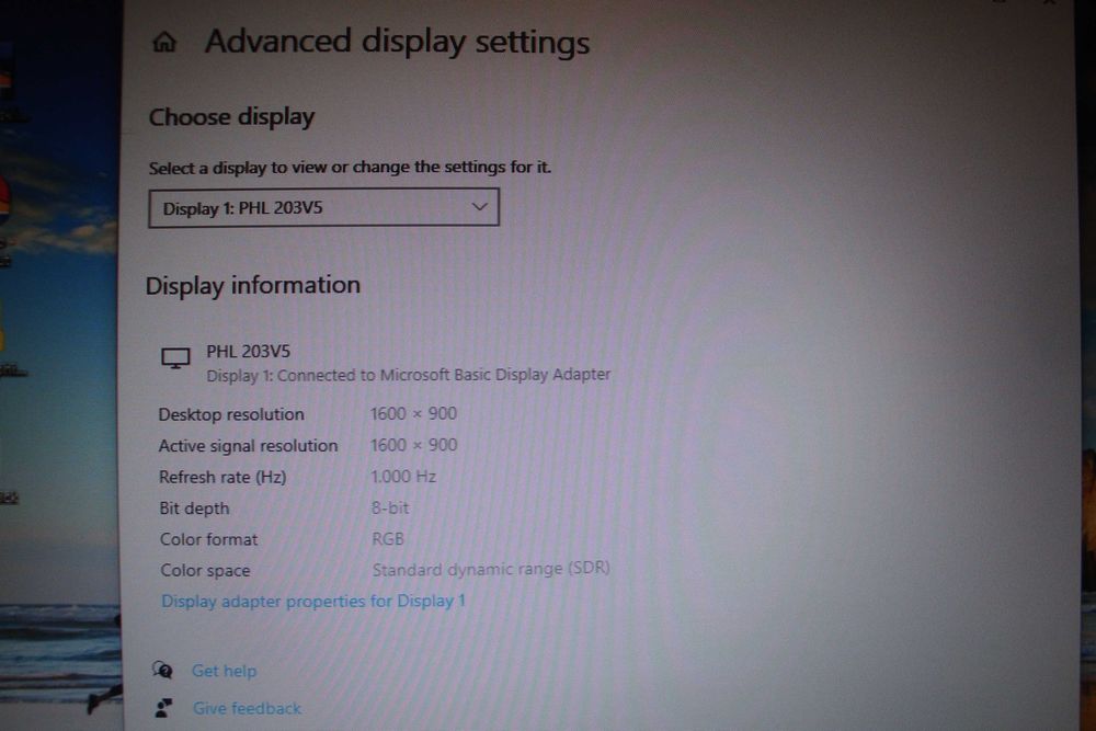 Monitor Philips 203V Led 20" VGA cablu vga si alimentare