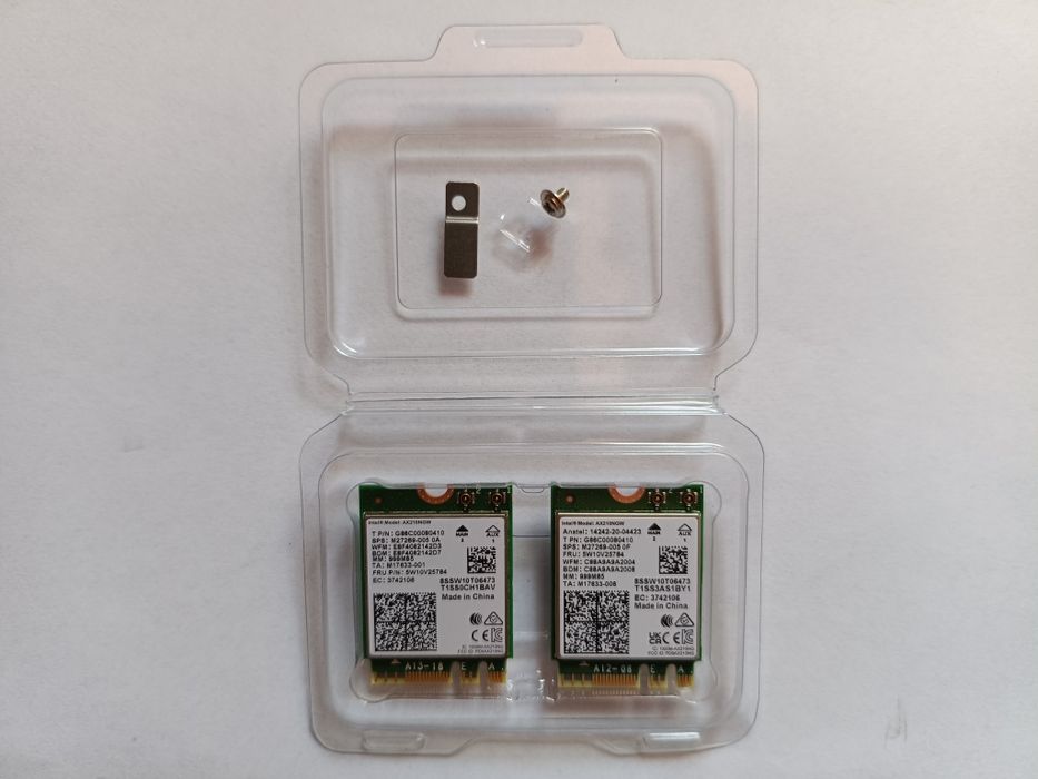 Placă Wireless Wi-Fi 6E - Intel AX210 NGW interfață M.2/NGFF 2230 Tri-Band 2,4/5/6 GHz Bluetooth 5.3 viteză 5,4 Gbps - NOU