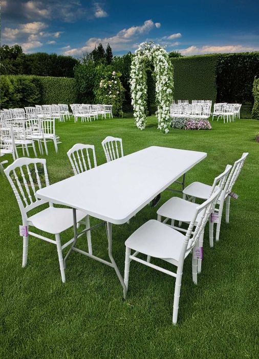 сватбен/градински комплект от маса и 6 стола