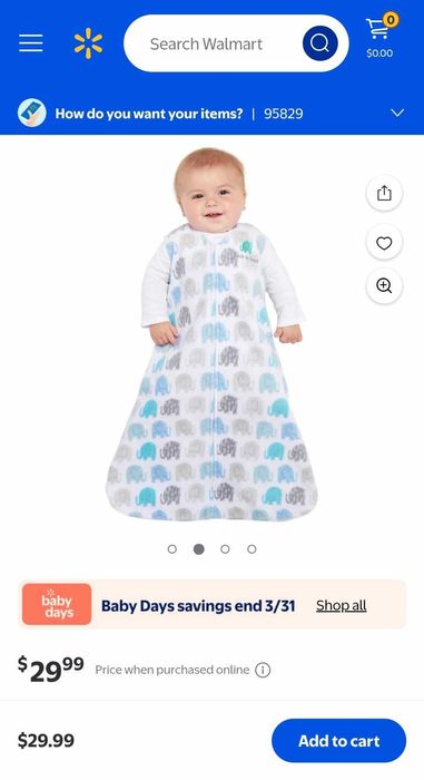 Детски спален чувал Halo SleepSack размер 6-12 месеца