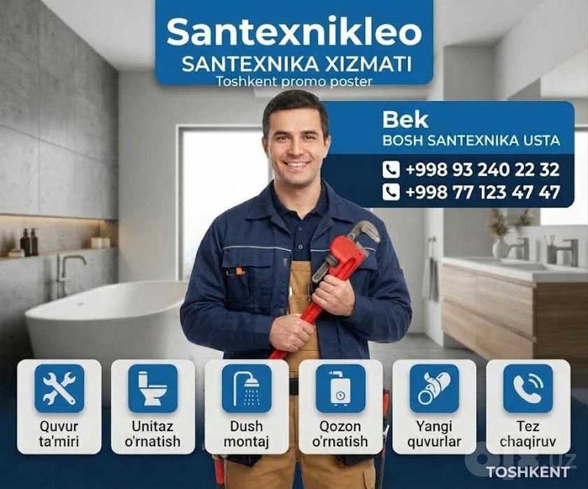 Santexnik xizmati 24/7 / Услуги сантехника