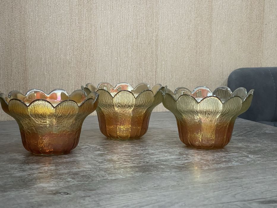 Салатник хрустальный, набор тарелок