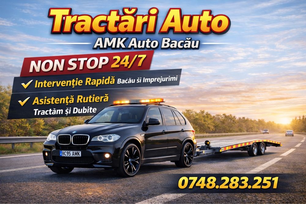 Tractări Auto Bacău NON STOP 24/7 – Ajung rapid, tractez și dubițe