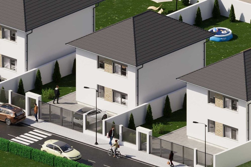 Casă individuala noua de vanzare, pod 4 camere teren 380 mp Șura Mică