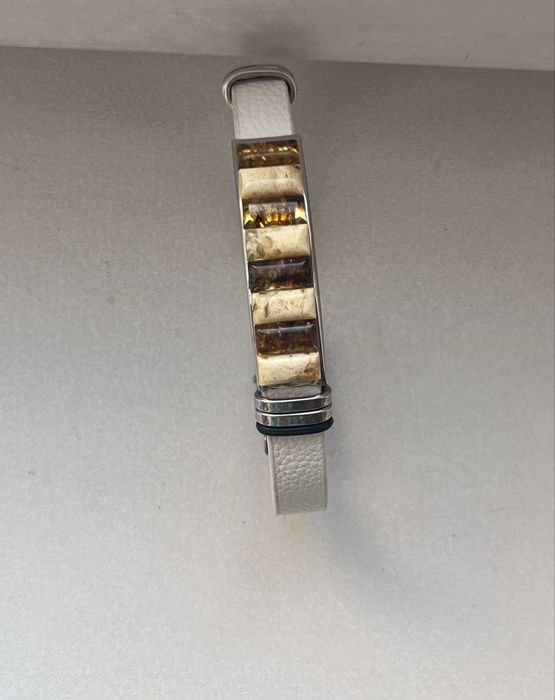 Браслет  с янтарными вставками