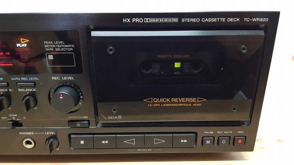 Sony TC-WR820 LC-OFC laser amorphous head 7 motoare AUTO REC LEVEL