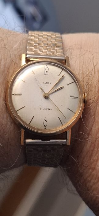 TIMEX mecanic ceas de mînă barbătesc cu baterie și curea metalică