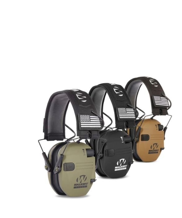 Активные наушники для стрельбы с шумоподавлением Walkers Razor Black