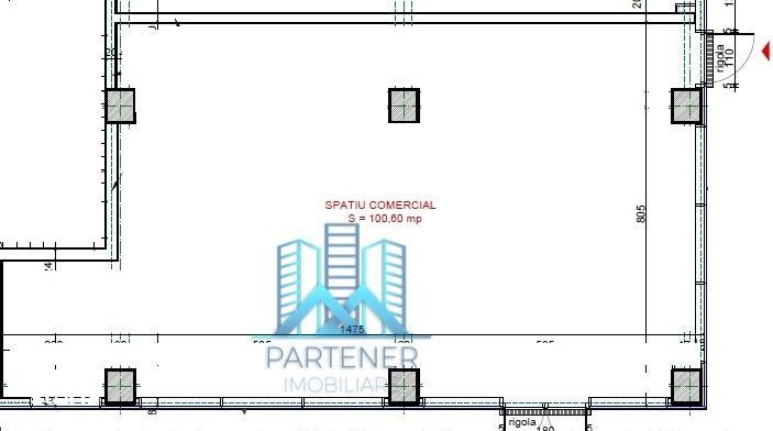 Spatiu comercial 100mp Freya-Familly Market Bucium+2 locuri de parcare