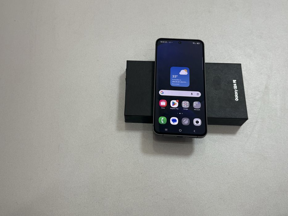 Samsung Galaxy S24 FE 5g, 128 gb, 8 gb ram, Graphite, la cutie