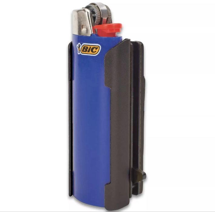 Калъф за запалка, джобно ножче, щипка за пари и щипка за закачване,