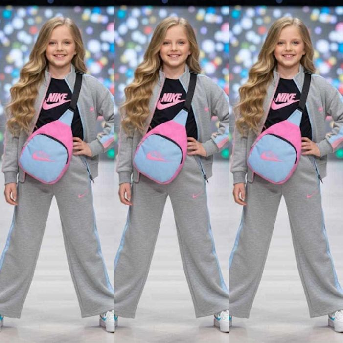 Детски екип четири части с блузка и чанта