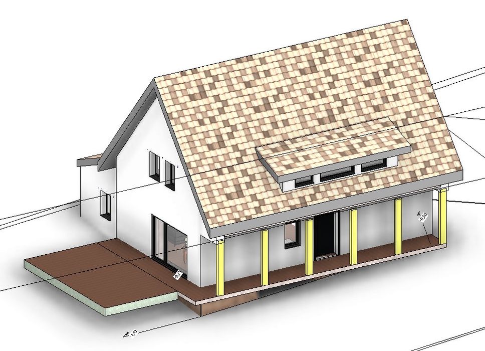 Teren de casa cu proiect si autorizatie 900 mp