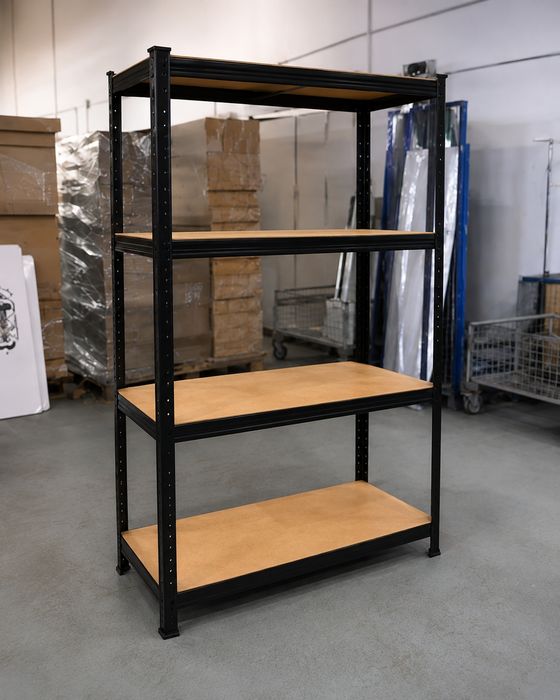 Стелаж за съхранение, Метален, MDF, 4 нива, 70 х 30 х 150 см