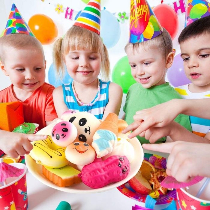 Jucarii Squishy breloc parfumate, cu revenire lenta - Set 10 jucarii