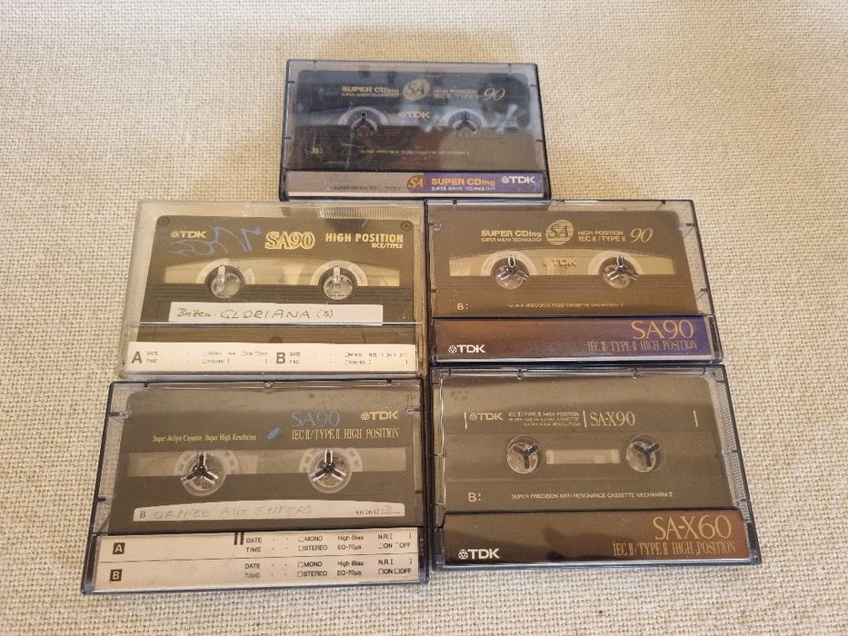 Pachet 5 buc Casete Audio Chrome TDK SA 90. Stare buna.