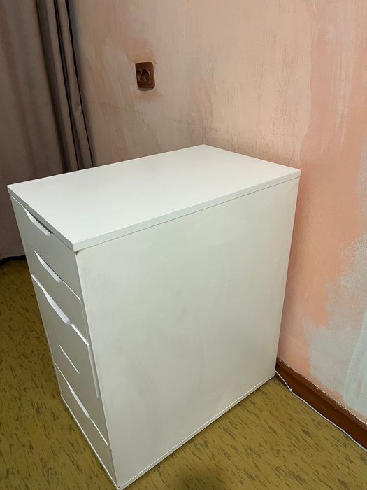 IKEA тумба с ящиками-белый + стол