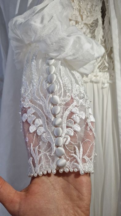 Rochie de mireasă, mătase naturală