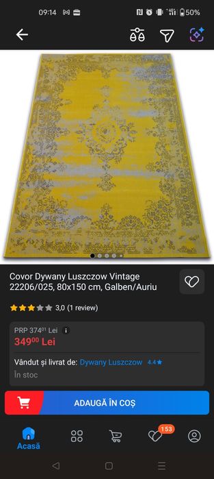 Covor galben 160/230