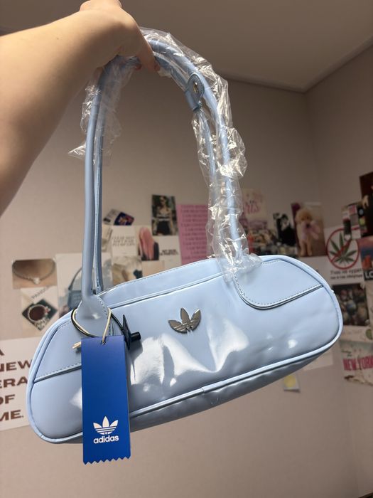 Adidas сумка голубая