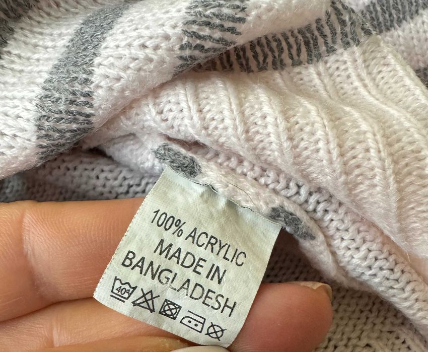 Cardigan roz pal cu dungi gri TEX_4-5 ani