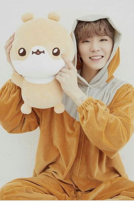 Monsta X Twotuckgom Hamgom sitting doll Kihyun