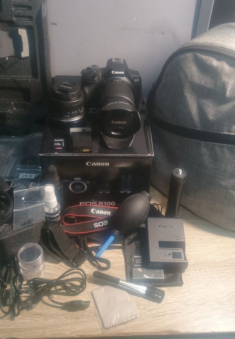 Canon R100 + 2 Obiective RF + DJI Ronin SC | Kit complet foto/video