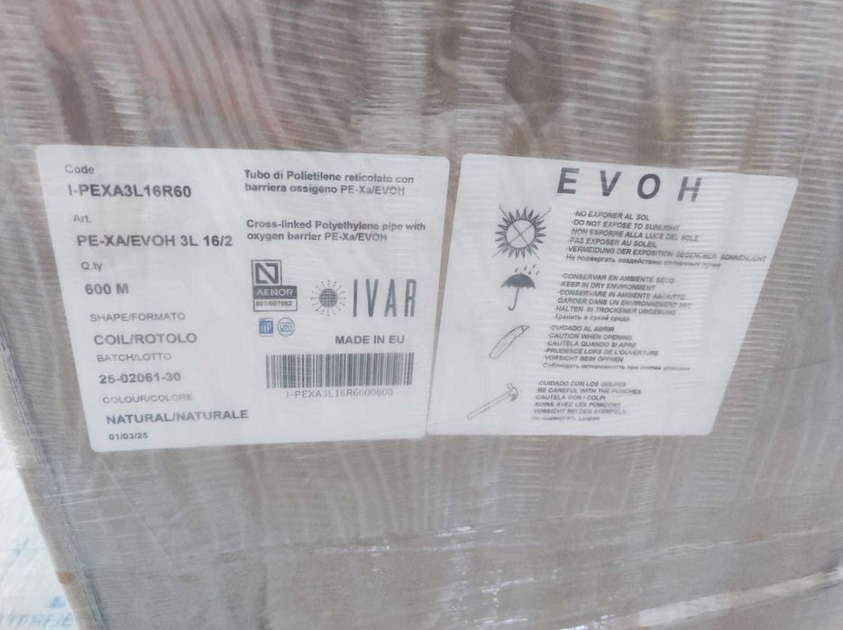 teava IVAR (Italia) PEX-A 16/2, 1200 metri liniari negociabil