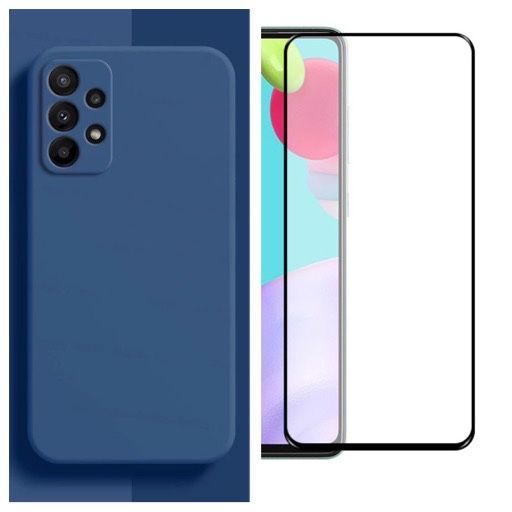 Husa Soft Interior Catifea si Folie Sticla Samsung A13/A53/A54/A55/A56/A57