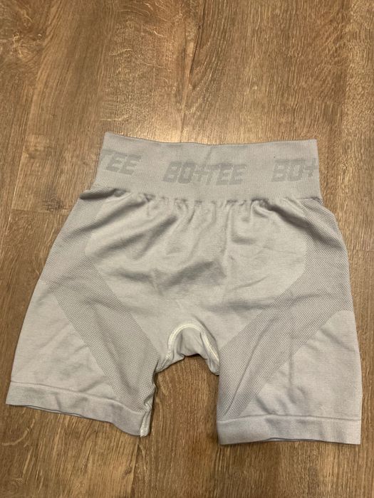 BO+TEE Спортни шорти – Светлосиви, Обтягиващи