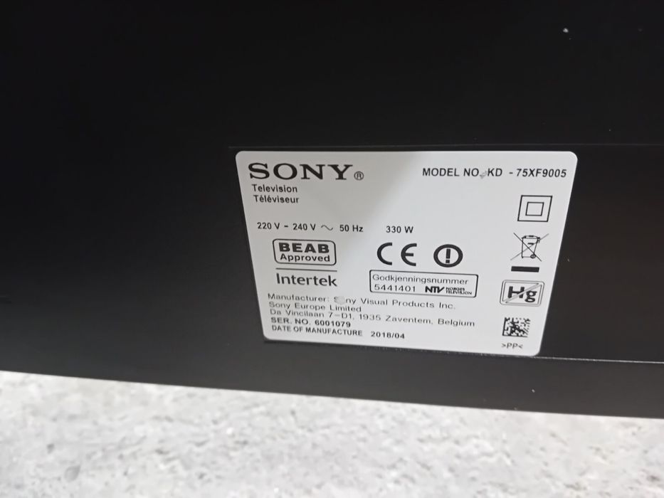 Телевизор Sony Android Bravia 4K 75 инча