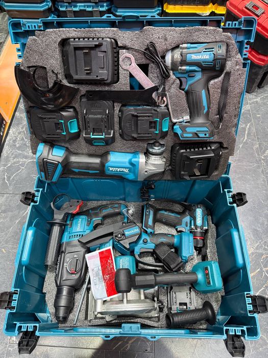 Makita  6x1 Набор перфаратор балгарка шурупавер пичолка сепнгайкаворт